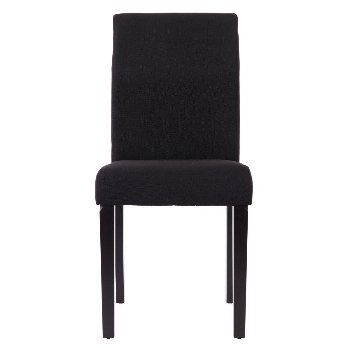 ESSZIMMERSTUHL 6er-Set klassisch und zeitlos 90x43x48cm Sitzhöhe 45cm Textil dunkle Beine Schwarz - Schwarz, Textil (43/90/48cm) - CHEFGASTRO