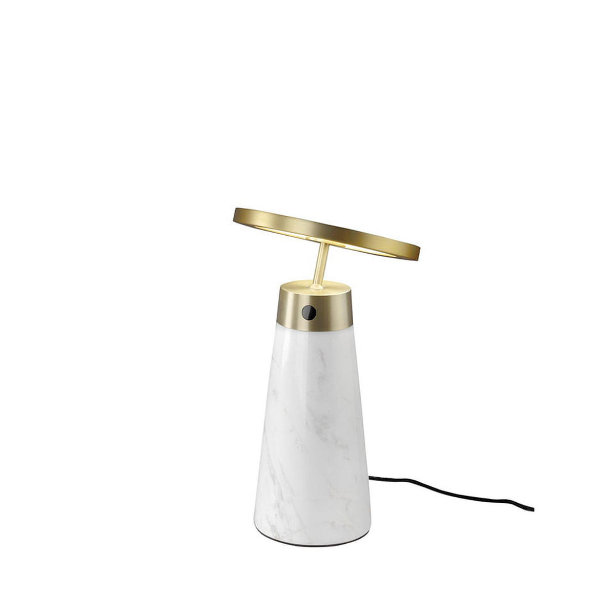 TISCHLAMPE Stahl Weiß , Gold - Goldfarben/Weiß, Metall (16/16/26cm) - ANGEL CERDA