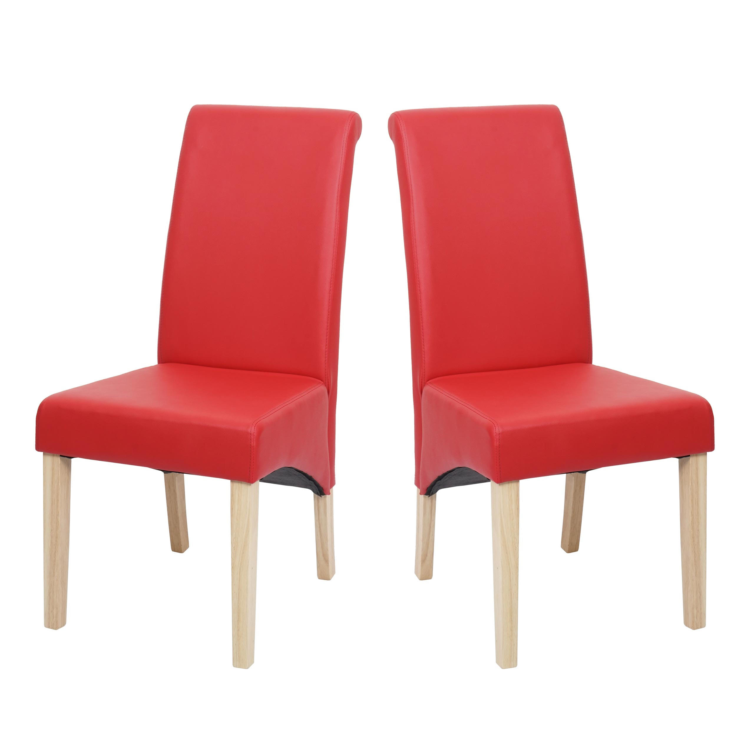ESSZIMMERSTUHL Rot 2er-Set - Rot, Textil (46/99/50cm) - MCW