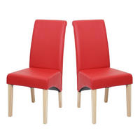 ESSZIMMERSTUHL Rot 2er-Set - Rot, Textil (46/99/50cm) - MCW