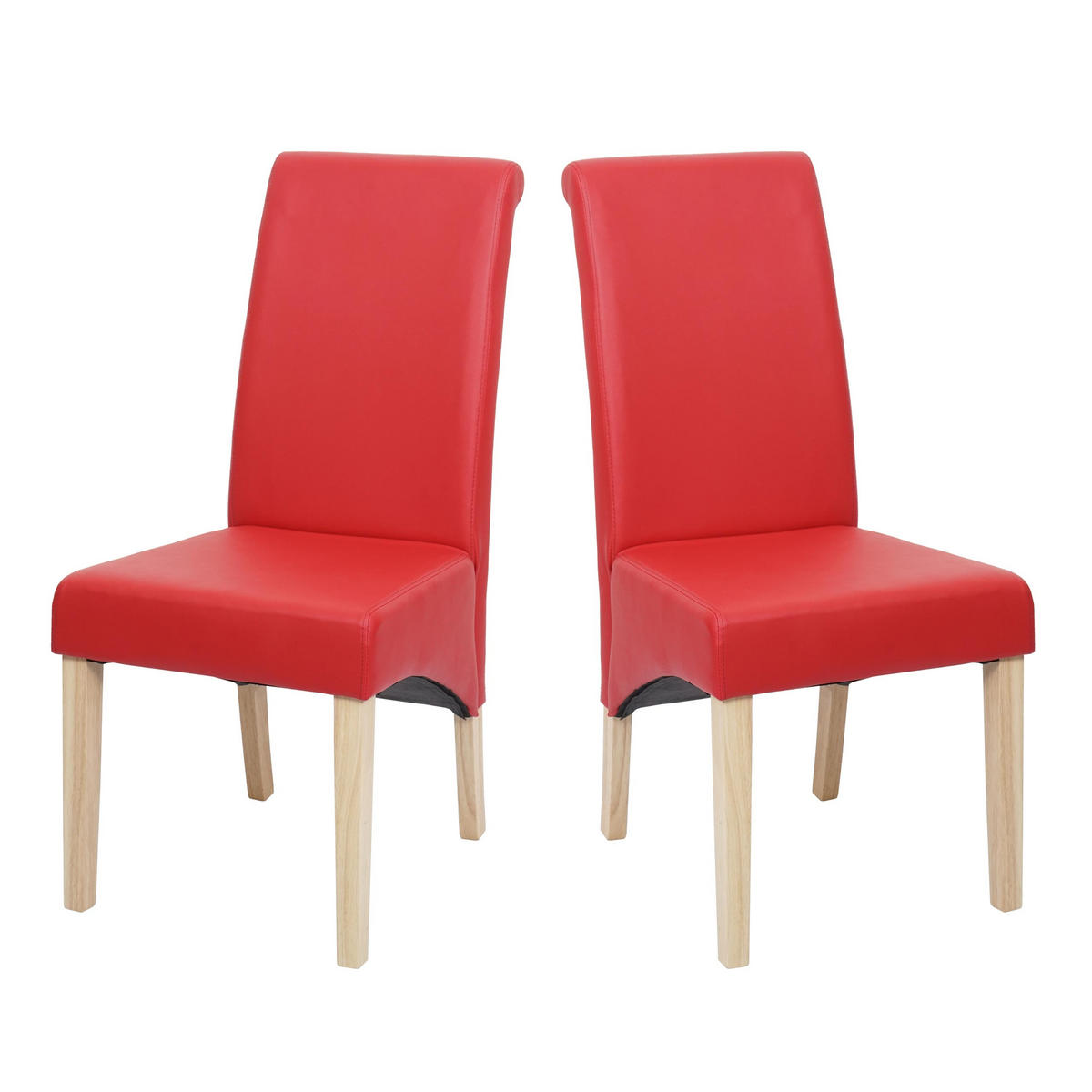 ESSZIMMERSTUHL Rot 2er-Set - Rot, Textil (46/99/50cm) - MCW