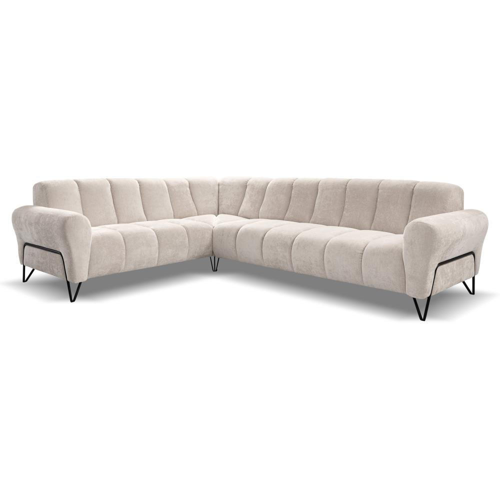 Beautysofa ROHOVÁ pohovka Volare bez funkce spaní, béžová, pravá