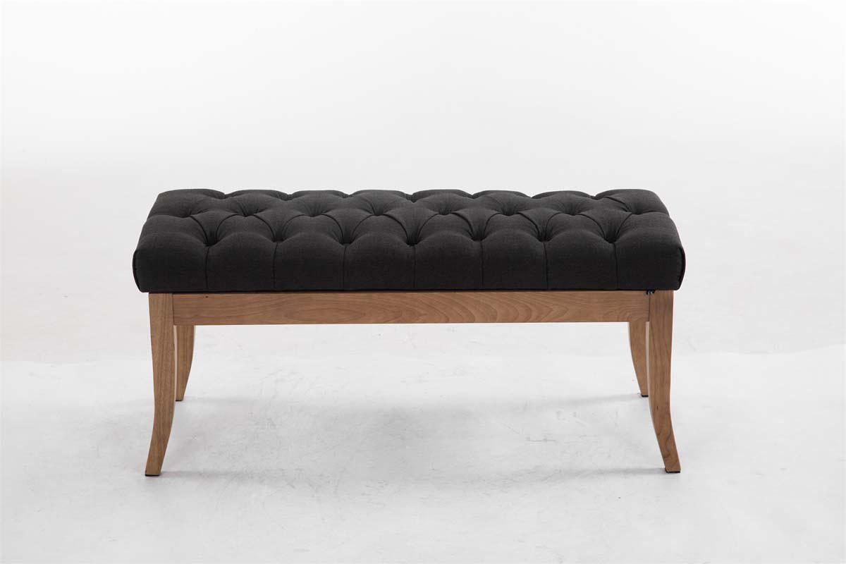 SITZBANK Cannes Stoff Dunkelgrau Hellbraun - Dunkelgrau, Textil (100/46/38cm) - DELUKE