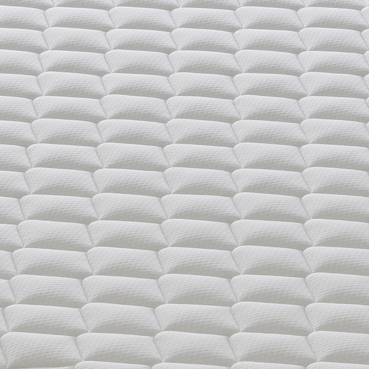 TASCHENFEDERKERNMATRATZE 200x200, Höhe 22 cm, 2 cm Memory-Schaum, PALERMO - Weiß, Textil (200/200cm) - iLoveSleep