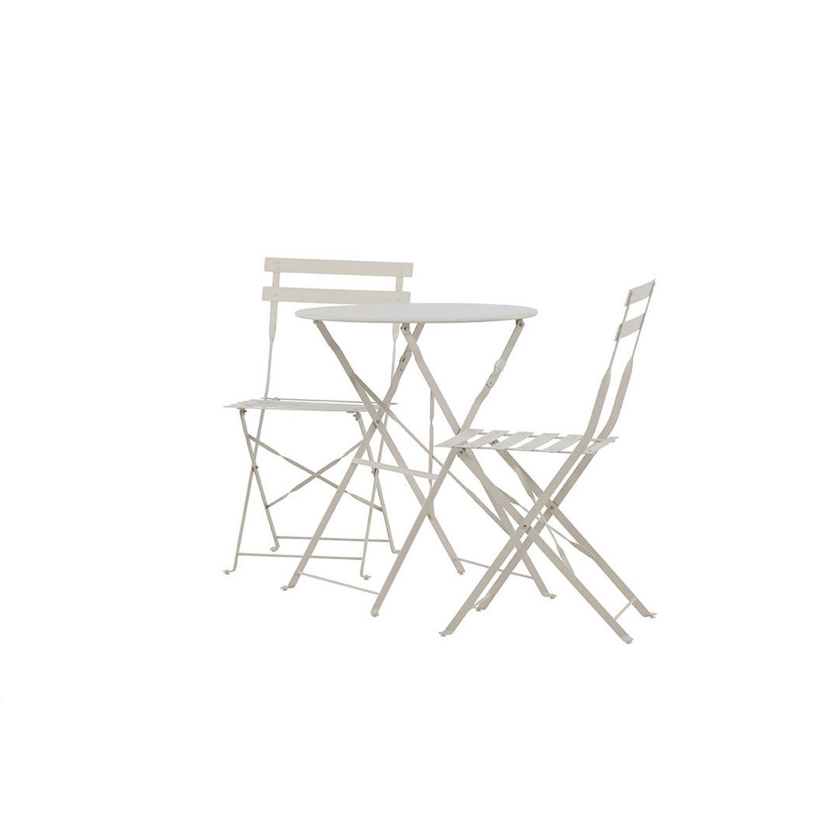 LOUNGE-SET, Tao, Tisch Beige, Metall, 60 x 60 x 71 cm, 3-teilig - Beige, Metall - ebuy24