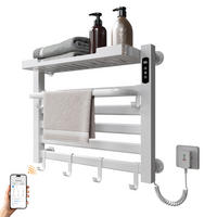 HANDTUCHHEIZKÖRPER 45/60 cm Weiß elektrisch 155 W mit WLAN, Ablage und 6 Haken - Weiß, Metall (60/45/20cm) - S'AFIELINA
