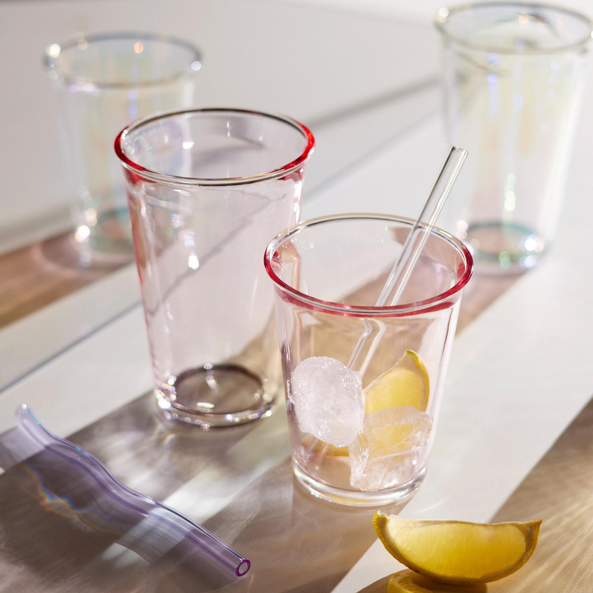 TRINKGLAS (6er-Set) Galet 280ml - Rosa, Glas (0.28L) - Butlers