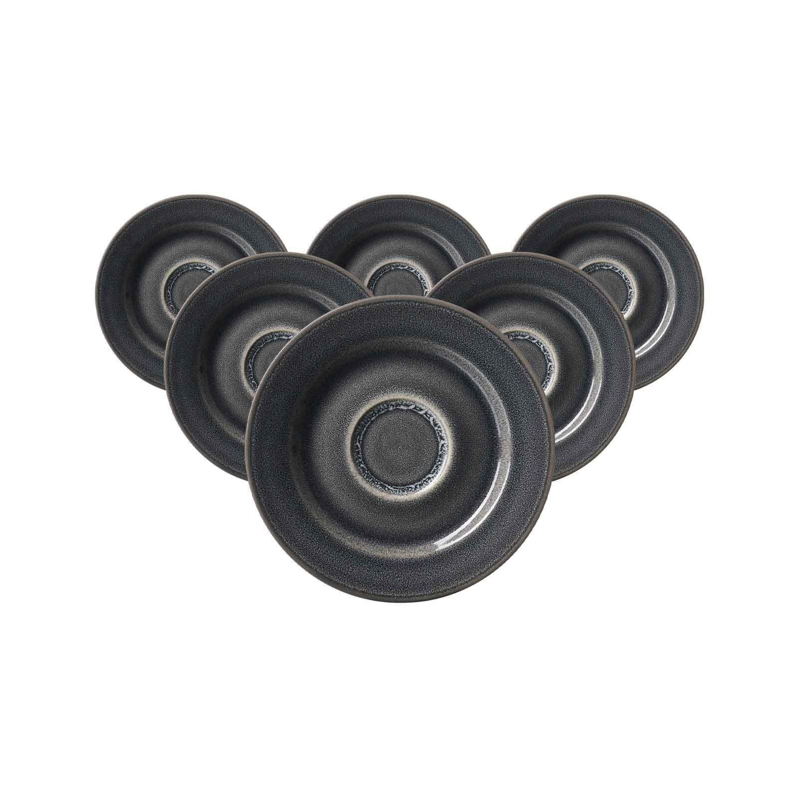 ESPRESSOUNTERTASSEN Toledo grau ø 12,5 cm 6er Set - Grau, Keramik (12.5cm) - Ritzenhoff Breker