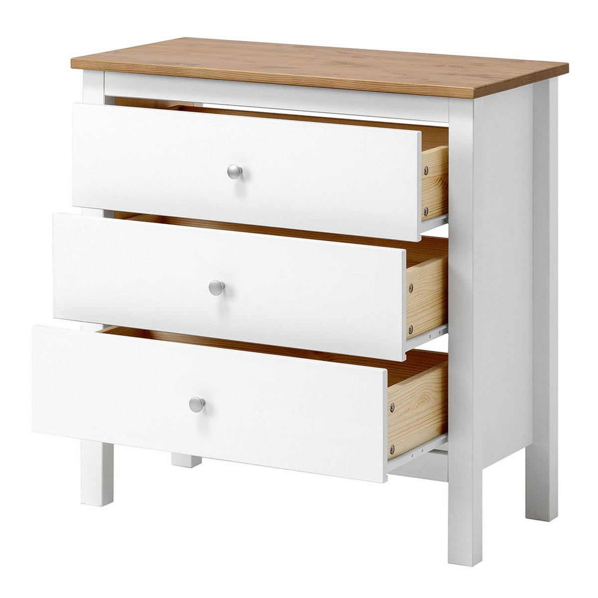 KOMMODE Massivholz 37/75/75 cm - Braun, Holz (75/75/37cm) - hagge home