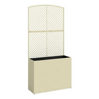 RATTAN-BLUMENKASTEN PE-Rattan Stahl Beige - Beige, Kunststoff (30/163/80cm) - Outsunny