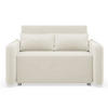 2-SITZER SCHLAFSOFA Duelia Creme, hydrophobe Chenille - Creme/Schwarz, Textil/Metall (144/85/124cm) - Selsey
