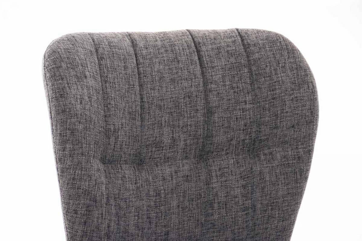 STUHL Stoff hellgrau - Eukalyptusholzfarben/Hellgrau, Holz/Textil (50/88/63cm) - CLP