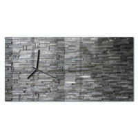 WANDUHR 60x30 cm - 3D-Tunnel - Grau, Glas (60/30/0.4cm) - TULUP