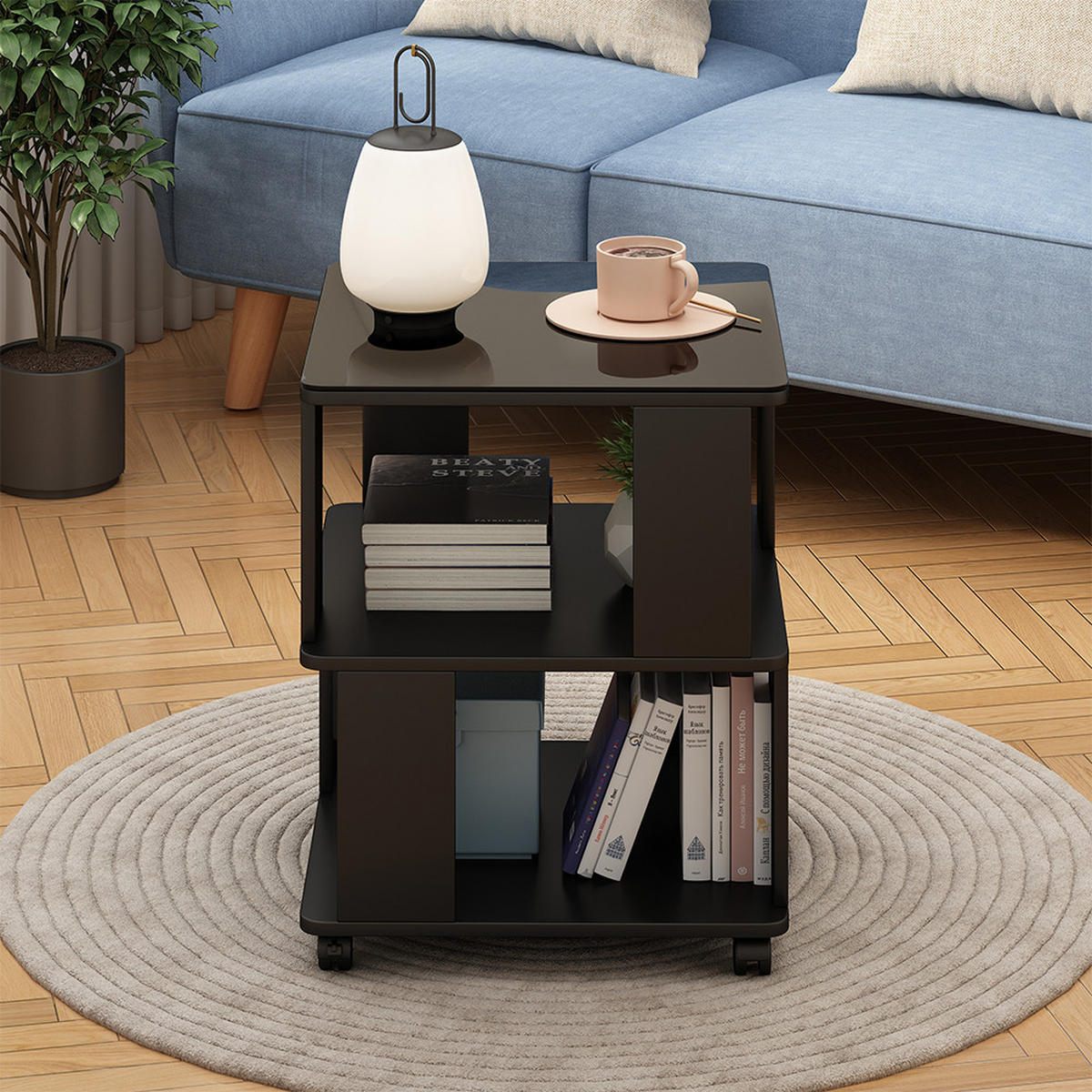 COUCHTISCH Velito Schwarz 50 x 50 cm - Schwarz, Holzwerkstoff (50/50/60.5cm) - Vicco