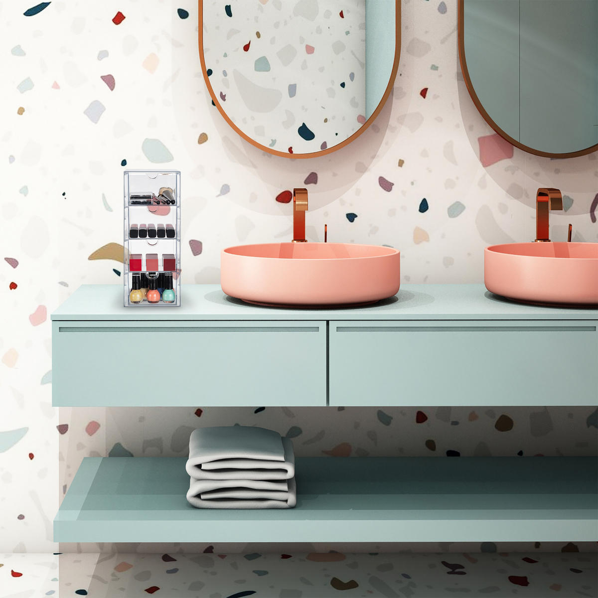 SCHUBLADENBOX - Transparent, Kunststoff (10.5/25/17.5cm) - Relaxdays