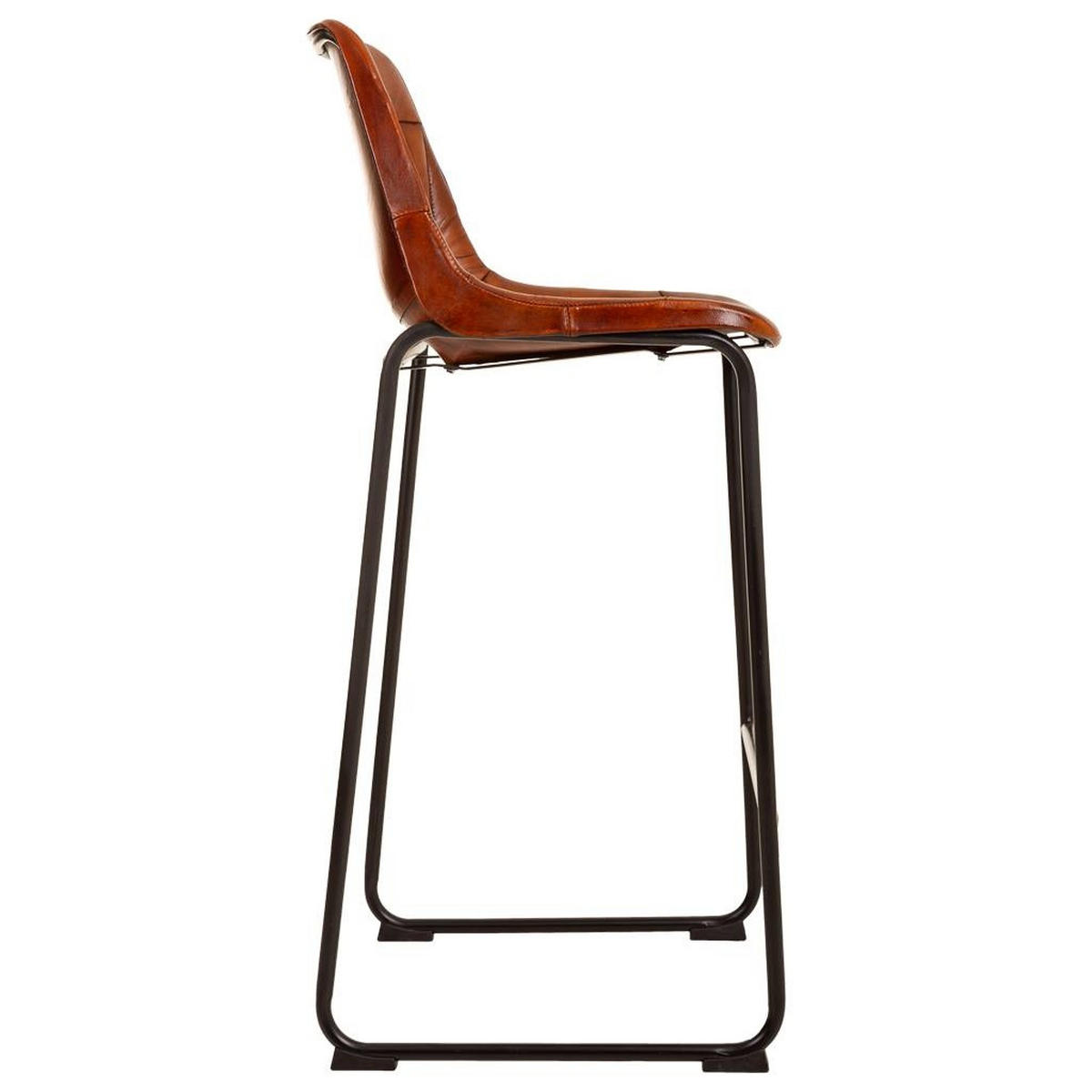 HOCKER aus Metall, braun, 46x50x106cm - Braun, Fell (46/106/50cm) - Wanderlust