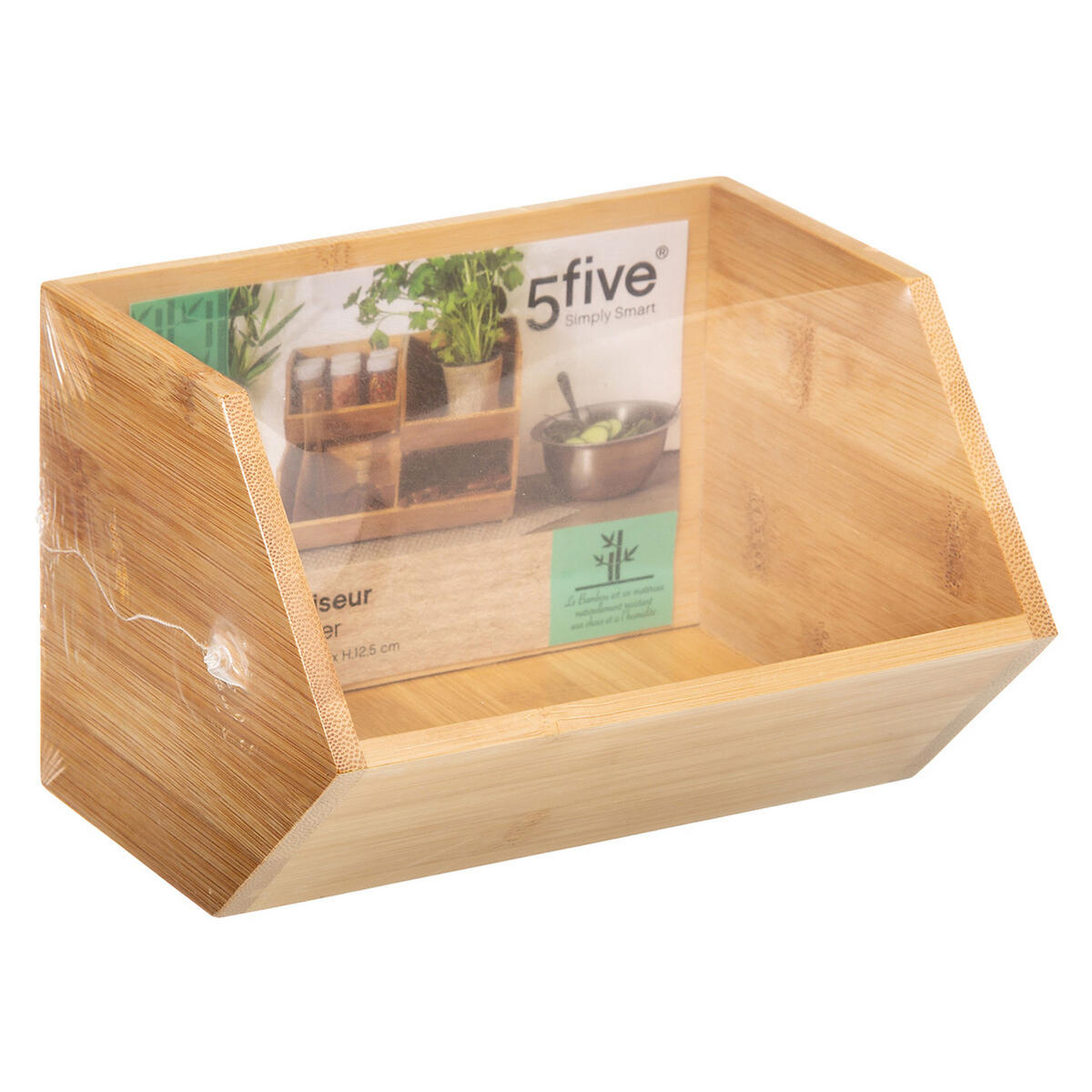 MINI-ORGANIZER, stapelbar Bamboo S, Bambus, Beige - Beige, Holz (15.5/12.5/17.5cm) - 5five Simply Smart