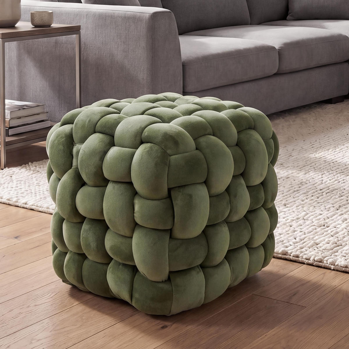 HOCKER Green - Grün, Textil (39/39/39cm) - MCW