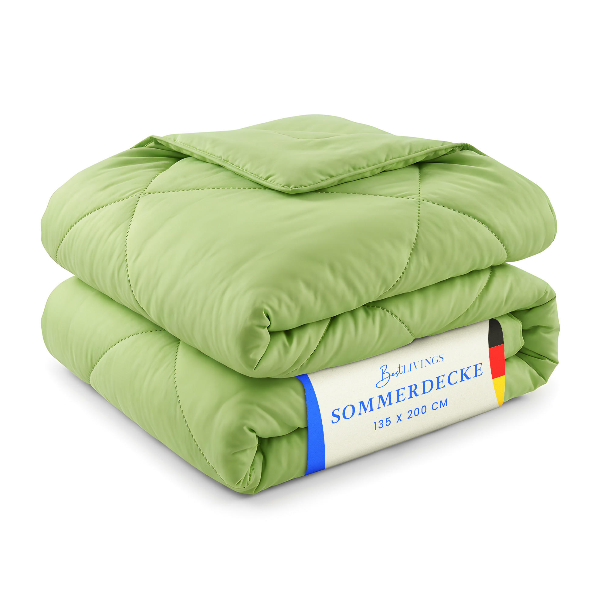 SOMMERBETT Steppbett leicht Apfelgrün 135x200 cm - Grün, Textil (135/200cm) - Bestlivings