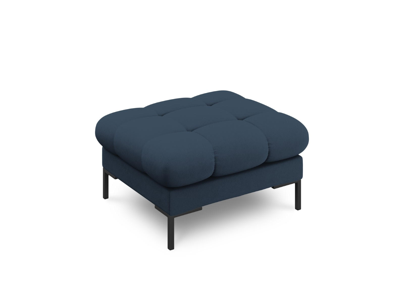 POUF Mamaia aus strukturiertem Stoff blau - Blau, Textil (60/41/60cm) - Micadoni