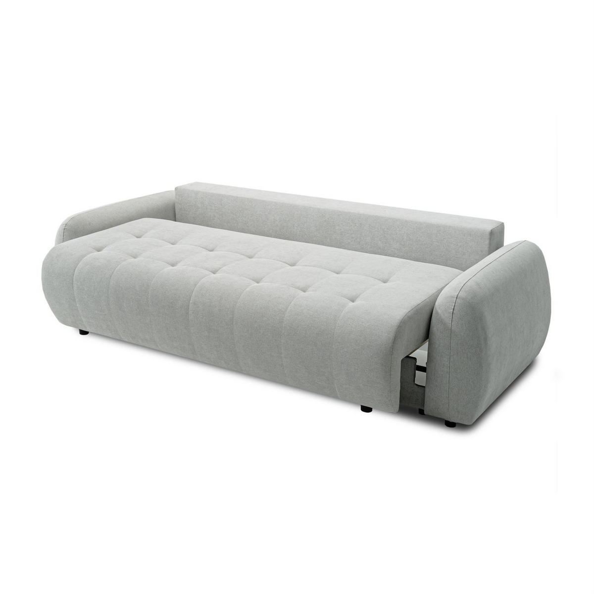 SOFA OMEGA Zweisitzer mit Schlaffunktion, Rosa 23 - Hellgrau, Textil (252/92/105cm) - Lookway