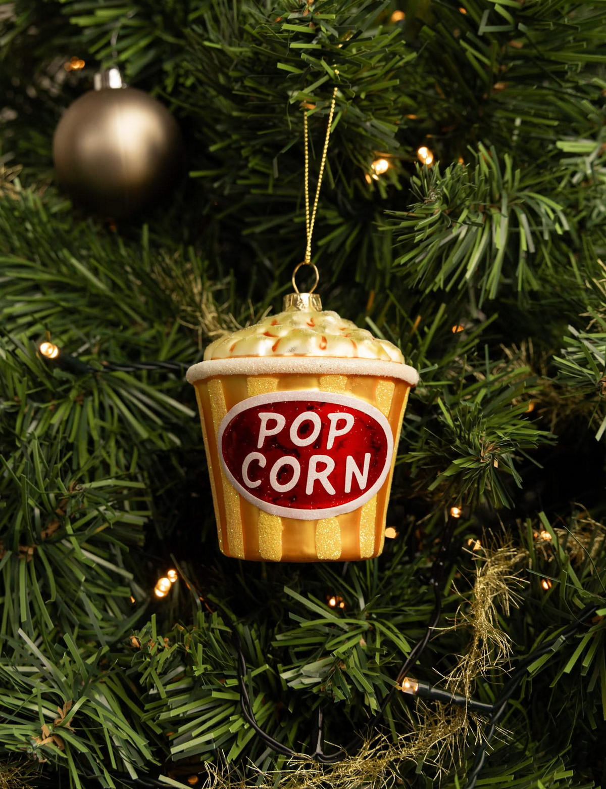 WEIHNACHTSKUGEL Popcorn 9 cm - Goldfarben, Glas (8/9/1cm)