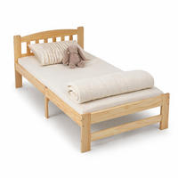 JUGENDBETT 90/200 mit Lattenrost und Kopfteil in Natur - Naturfarben, Holzwerkstoff (90/200cm) - EVRYAE