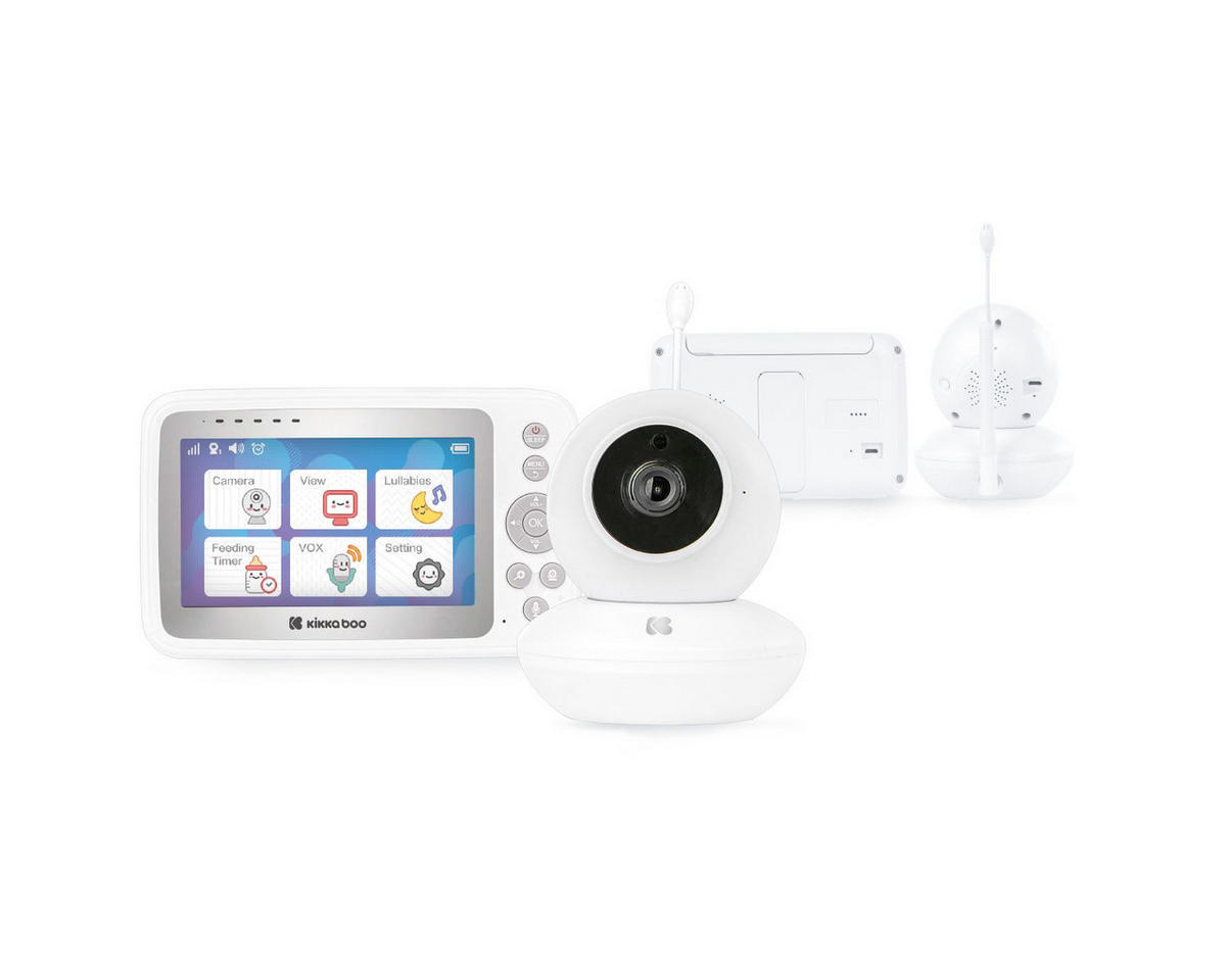 BABYPHONE Aneres weiß FHSS-Technologie, Schlaflieder, Nachtsicht, Alarm - Weiß, Kunststoff - Kikka boo