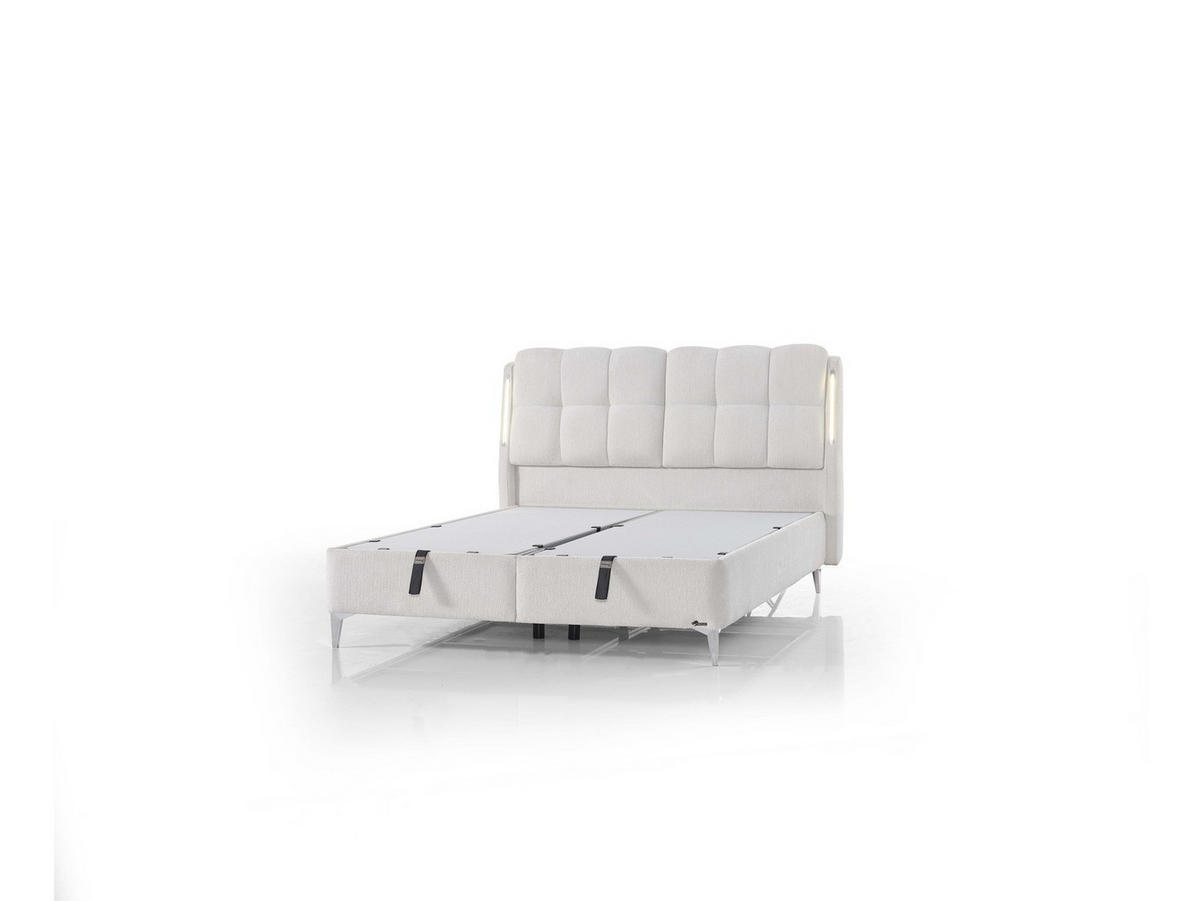 POLSTERBETT Sleep Fit 120x200 Creme - Creme, Textil/Metall (120/200cm) - Villa Möbel