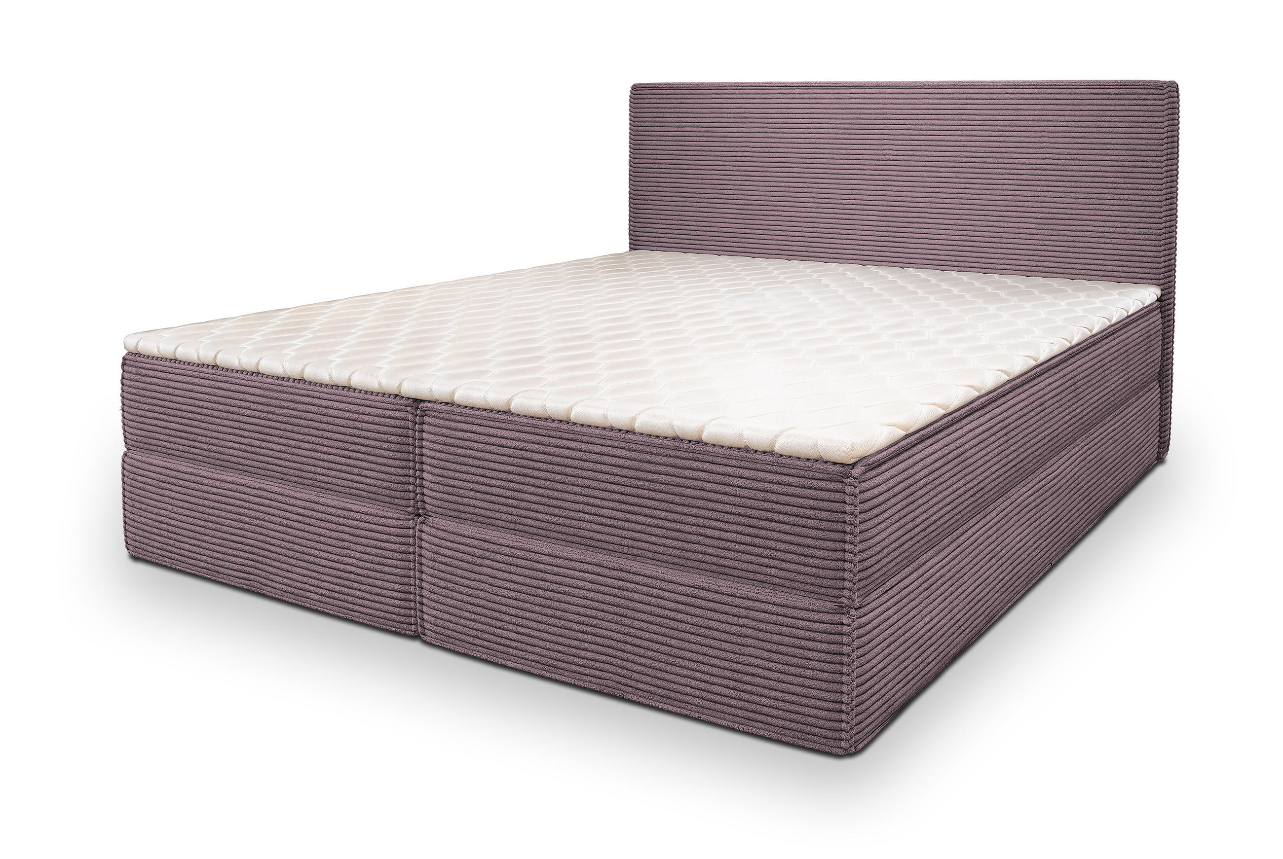 BOXBETT PELLIO 180x200 cm mit Matratze und Topper - Lila - Lila, Holz (180/200cm) - MASSENO