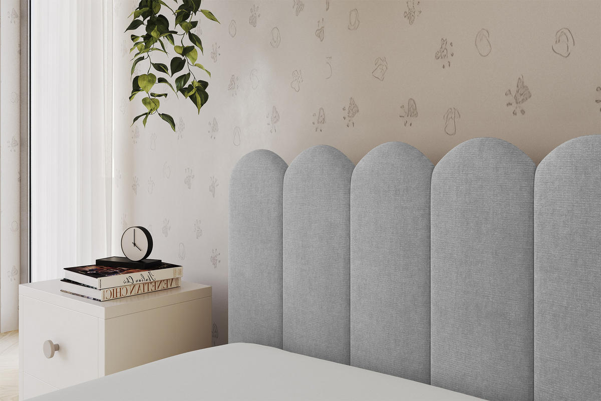EINZELLBETT Jugendbett mit Bettkasten, Rechts - ARTY 90x200 Grau - Silberfarben, Holzwerkstoff/Textil (90/200cm) - ALTDECOR
