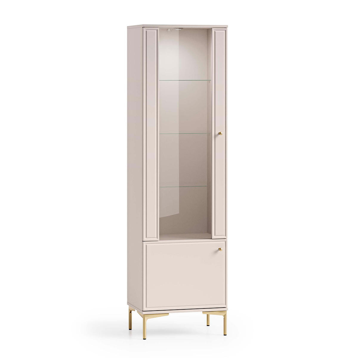 VITRINA Sélène Kašmir - bež, drvni materijal (54/190/40cm) - Petits-meubles