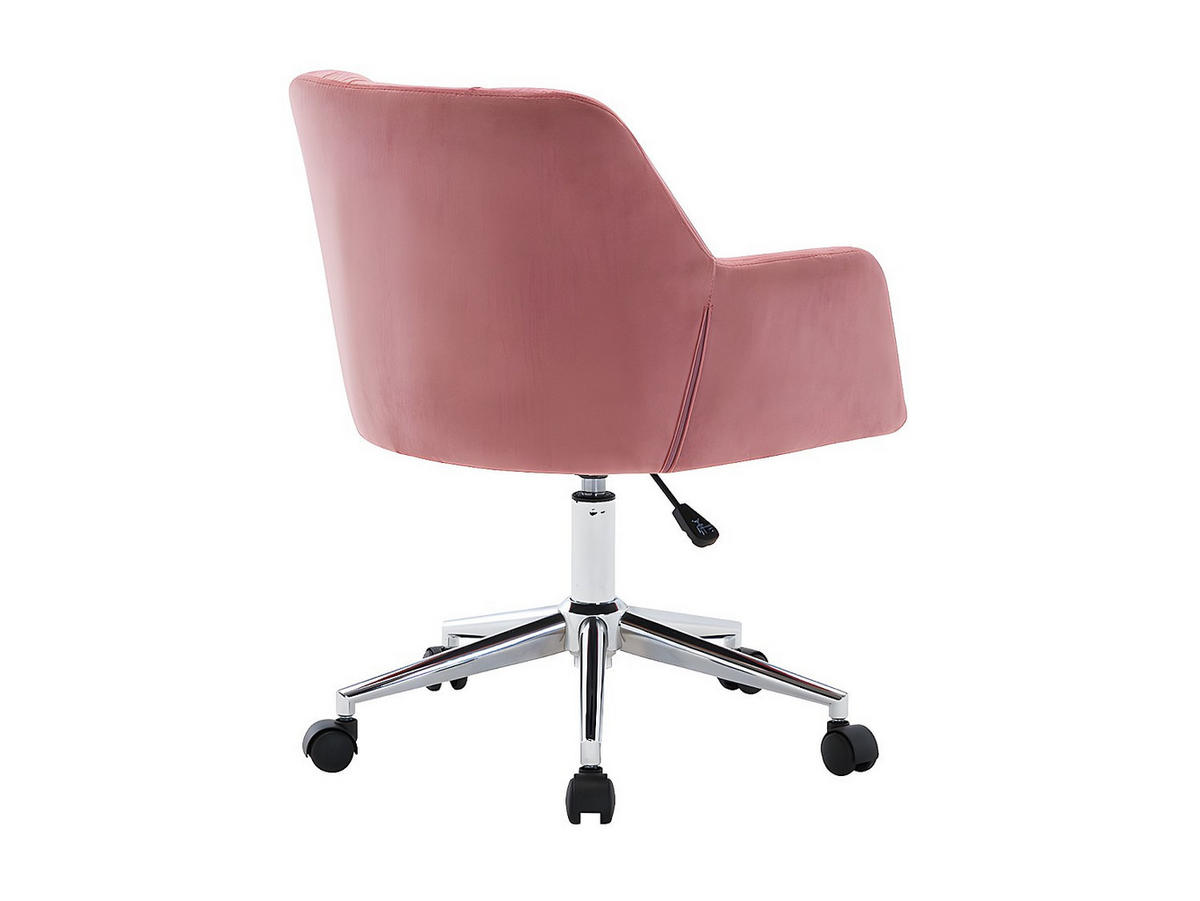 BÜROSTUHL ohne Armlehnen - 59 cm x 60 cm - samt - rosa Pega - Pink, Textil (59/86/60cm) - Vente-Unique