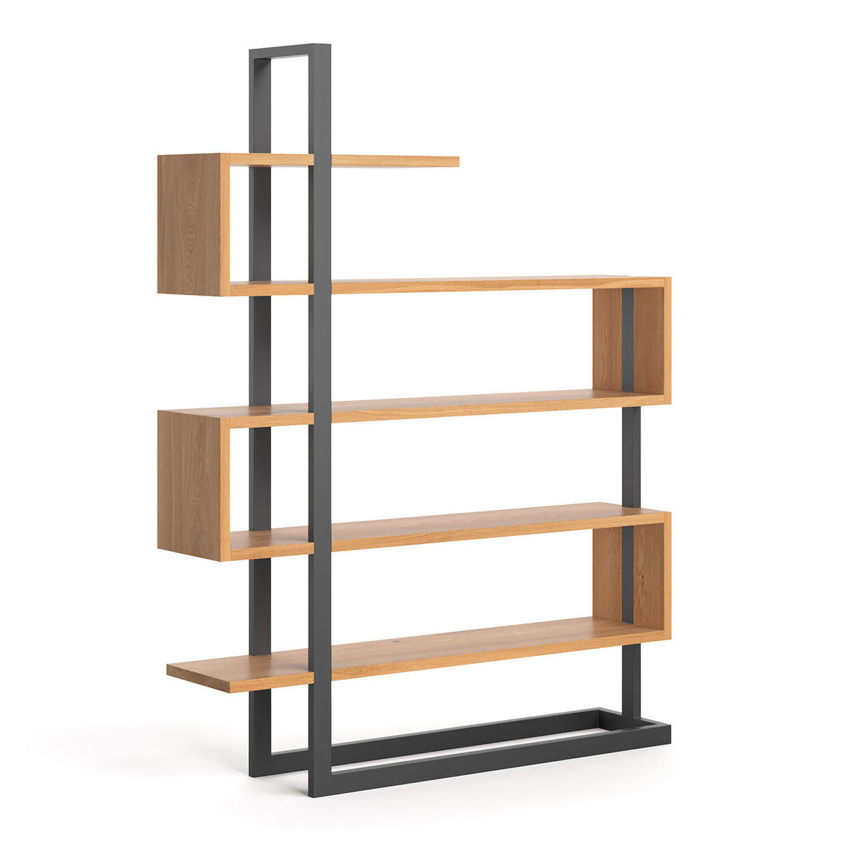 REGAL Veer aus massivem Eichenholz - Eichefarben/Naturfarben, Holz (160/210/35cm) - Danzz