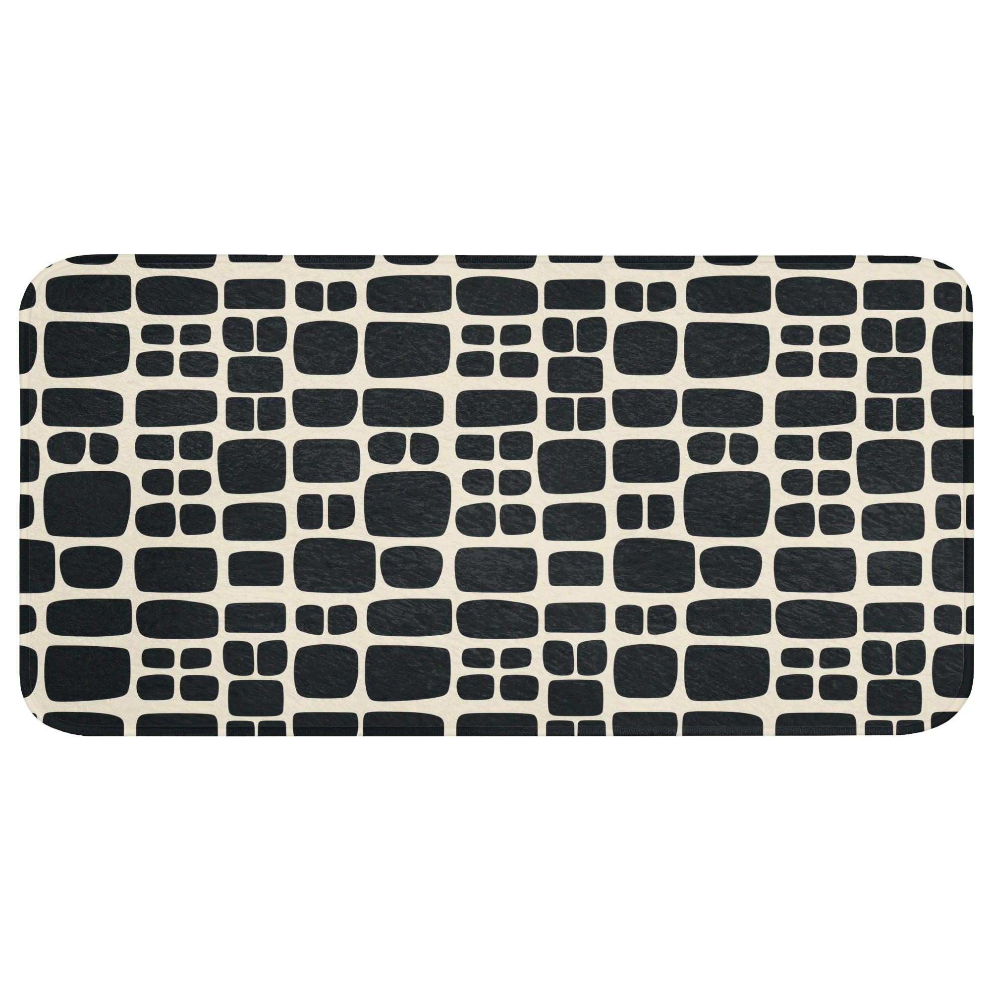 OnlyWow KOUPELNOVÁ PŘEDLOŽKA Moderní - organické - černé 120x60 cm