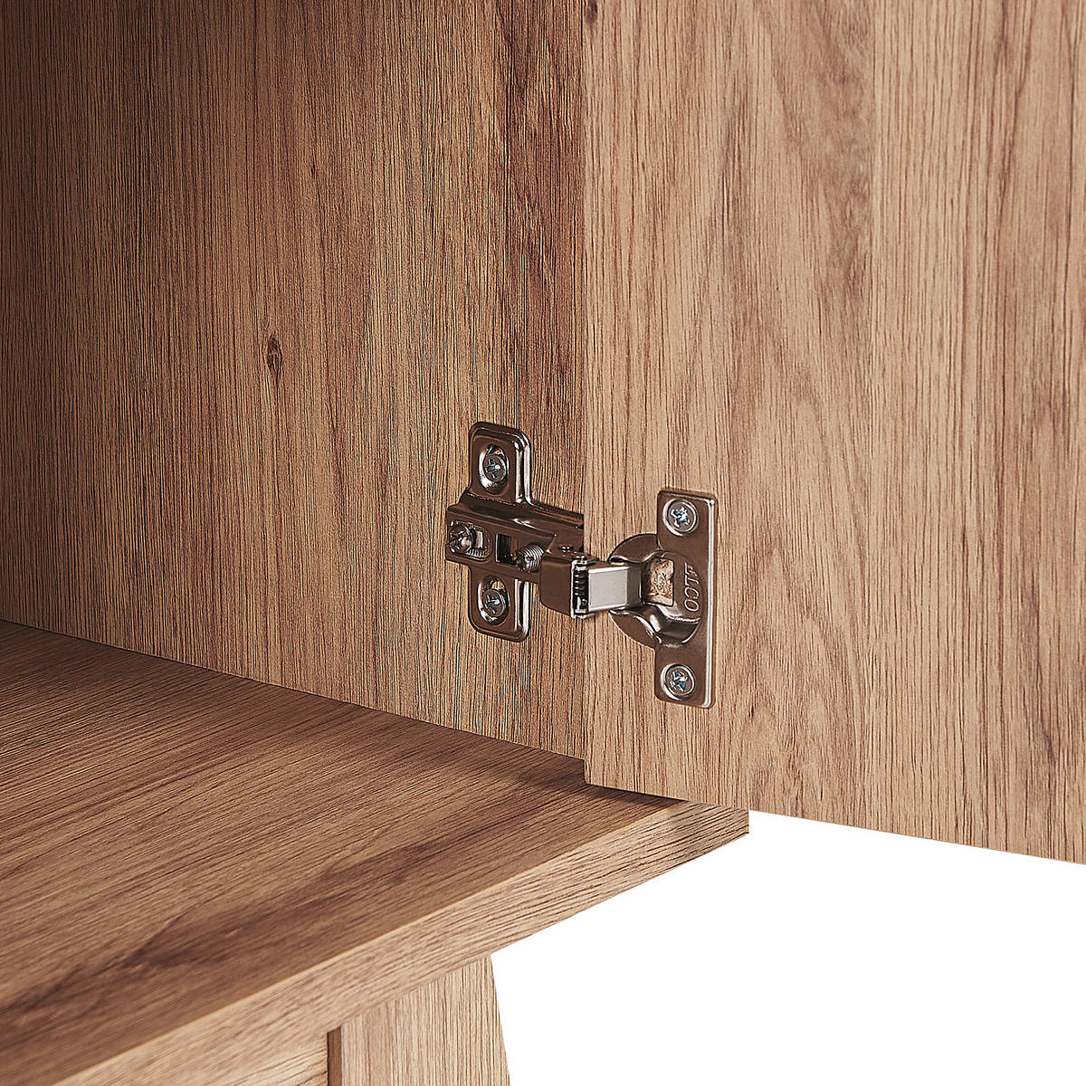 TV-MÖBEL Hellbraun, Schwarz PRESCOT 40/140/45 cm - Hellbraun, Holzwerkstoff (140/45/40cm) - Beliani
