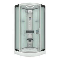 DAMPFDUSCHE Duschkabine D58-00M3-EC Weiß 80x80 - Weiß, Glas/Kunststoff (80/80/215cm) - AcquaVapore by Sandra Jentho