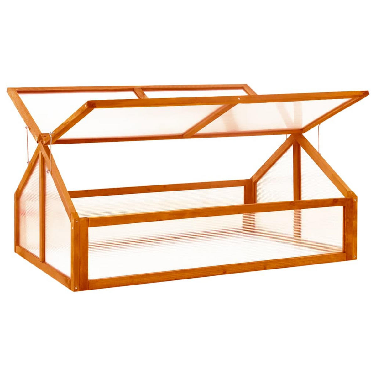 GEWÄCHSHAUS Braun 114/80/50 Cm Tannenholz - Braun, Holz (114/50/80cm) - vidaXL