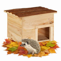 IGELHAUS Natur Tannenholz 22,5x32x27 cm - Hellbraun, Holz (32/22.5/27cm) - Relaxdays