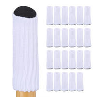 24XSTUHLBEINSOCKEN - Weiß, Kunststoff (2.5/2.5cm) - Relaxdays