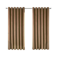 VERDUNKELUNGSVORHÄNGE Samt mit Thermo-Funktion, 117/137 cm - Beige, Textil (117/137cm) - Homescapes