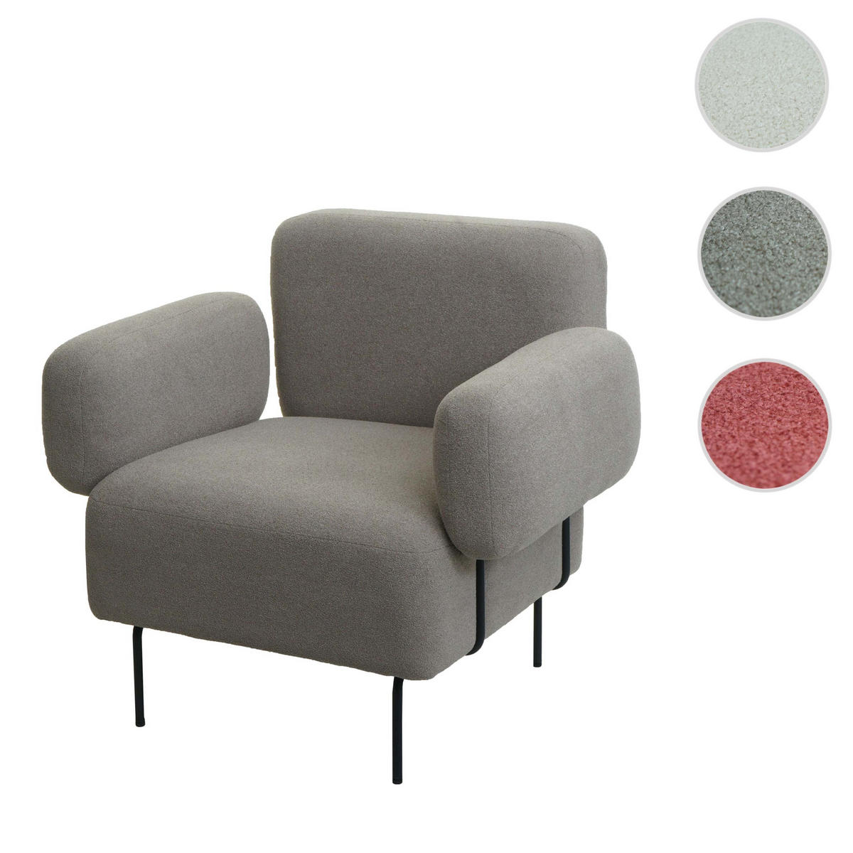 LOUNGE-SESSEL Grau - Grau, Textil (88/78/76cm) - MCW