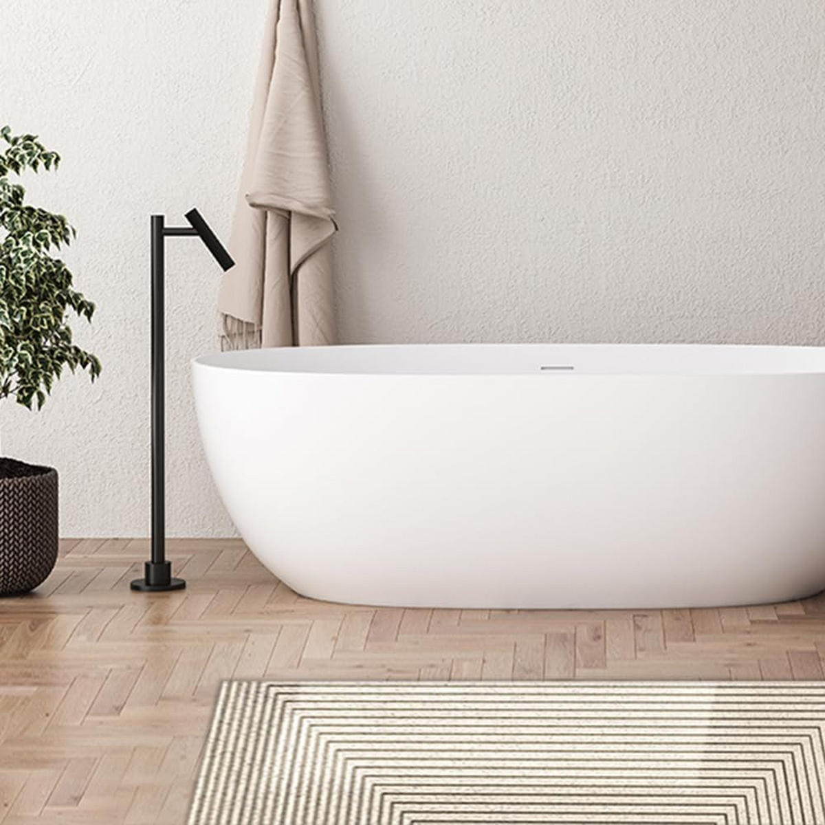BADEMATTEN Duschmatte Badewannenmatte Nassbereiche 50*80cm - Beige, Kunststoff (50/80cm) - Kaket