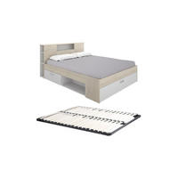 BETTRAHMEN - -Sitzer - Holz, Platte - Naturfarben Hell, Weiß - - Naturfarben/Weiß, Holz (180/200cm) - Vente-Unique