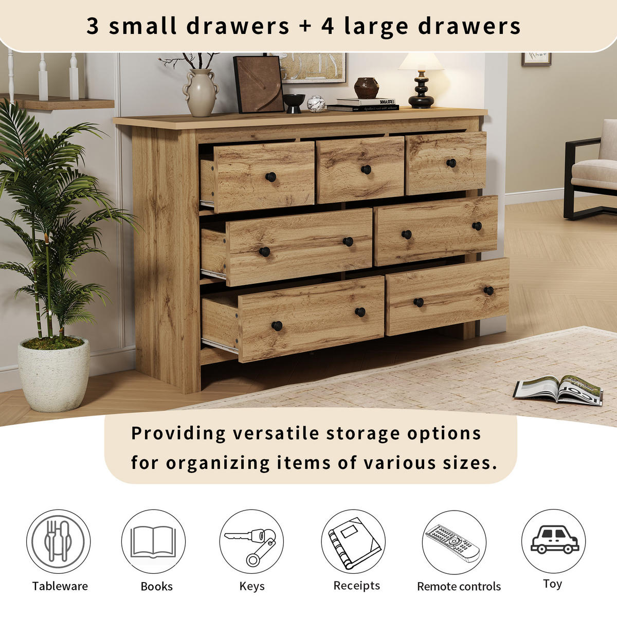 SIDEBOARD Natur 152/40/89 cm - Naturfarben, Holzwerkstoff (152/89/40cm) - PANGIVO