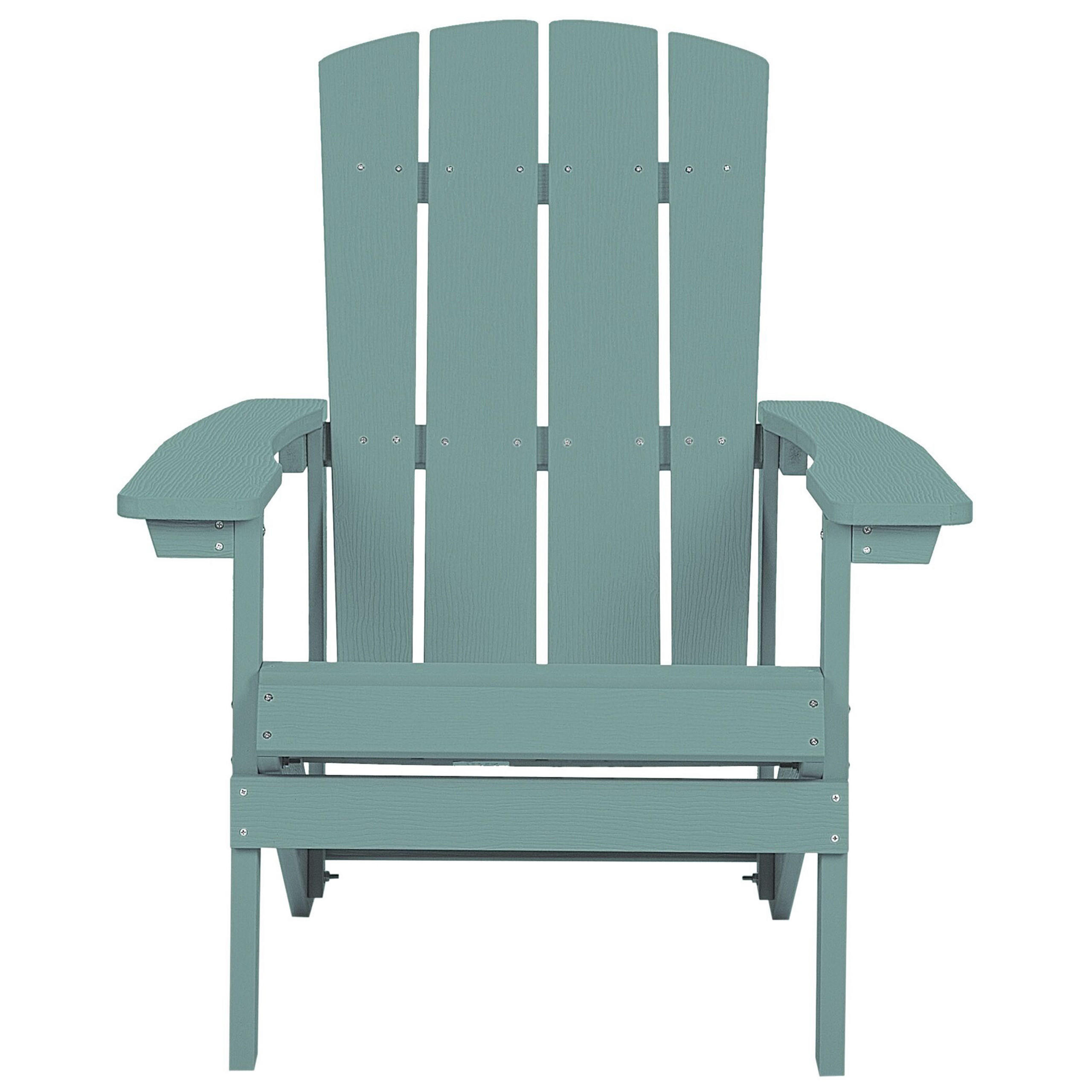 GARTENSTUHL Kunstholz türkis Adirondack - Türkis, Kunststoff (75/88/88cm) - Beliani