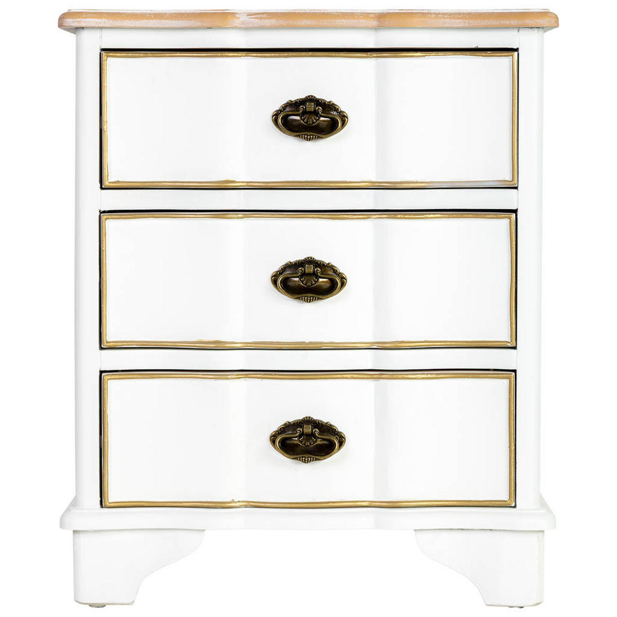 NACHTTISCH aus Holz, weiß, 50x35x60cm - Weiß, Holz (50/60/35cm) - Wanderlust