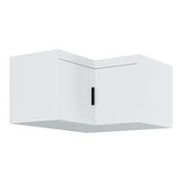 AUFSATZSCHRANK Storicos Weiß 97,8/55/97,8 cm - Modern, ideal für Ecken - Weiß, Holzwerkstoff/Kunststoff (97.8/55/97.8cm) - AX Living