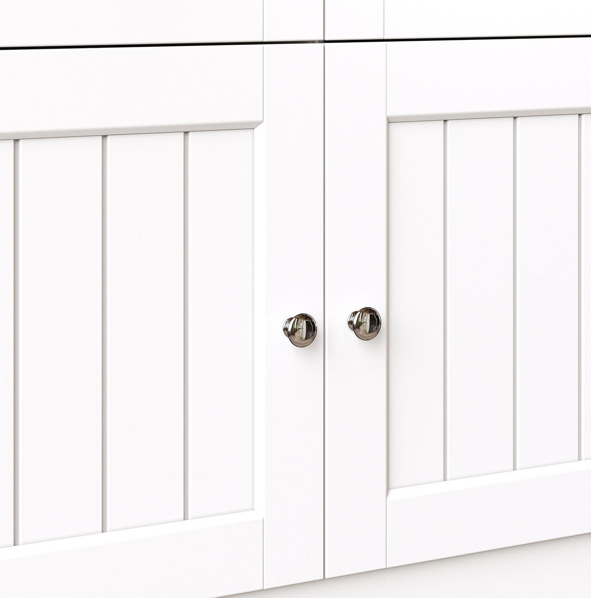 BUFFET 140/175/40 cm Weiß aus MDF mit LED-Beleuchtung - Weiß, Holzwerkstoff (40/175/140cm) - OKMYHOME
