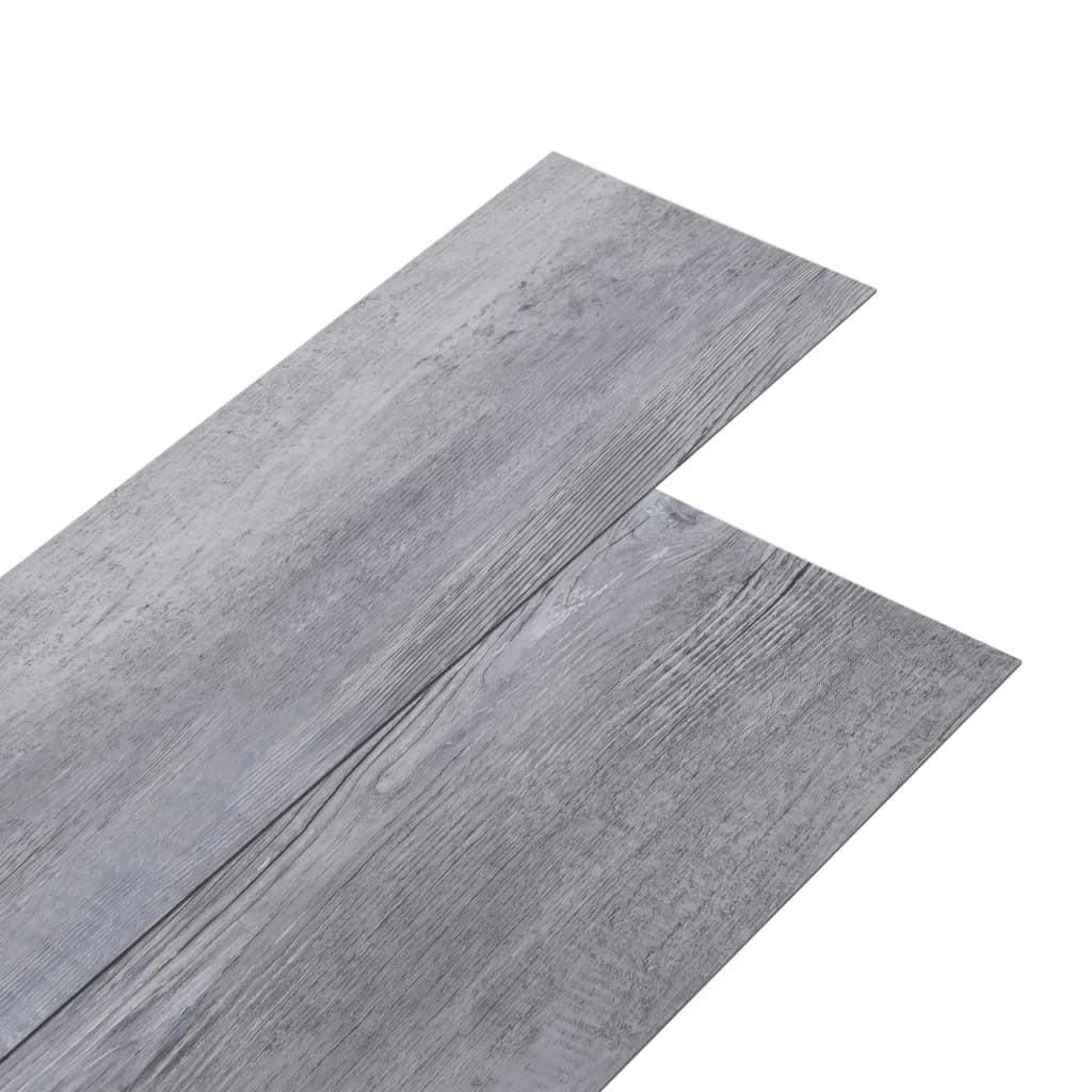 VINYLBODEN PVC-Dielen selbstklebend Holzgrau 2,51 m² - Hellgrau, Kunststoff (91.5/15.2/1.3cm) - DELUKE